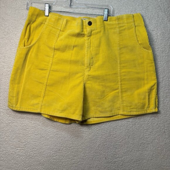 Vtg Op Shorts Mens Yellow Corduroy sz 42 Ocean Pacific Longrider Board 4" Surfer - Picture 1 of 9